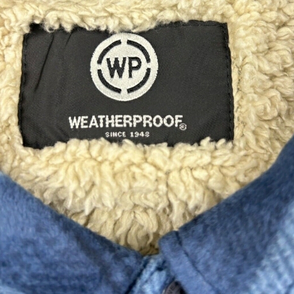 WP π¦WEATHERPROOF BOYS FLEECE SHIRT JACKET BLUE & BROWN SZ. 10/12 & 14/16 ππ€ - Picture 5 of 16